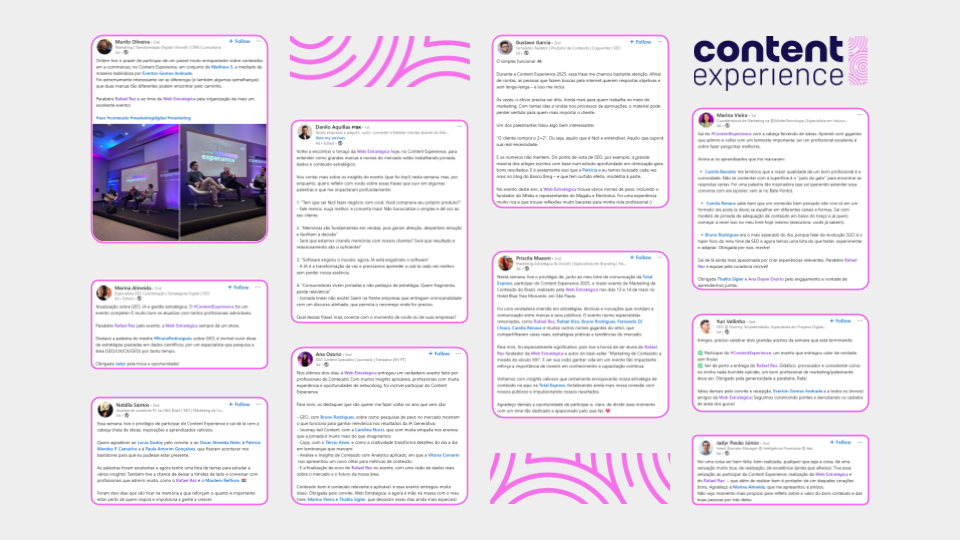 Experiência dos participantes no Content Experience 2026